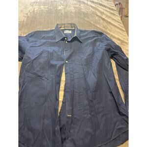 Barbour Shirt Mens Blue Flip Cuff 3xl‎ Xxxl Long Sleeve Button Down Adult